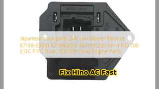 Résistance de ventilateur de ventilateur Hino 700 87138E0010 Fix
