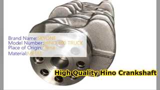 Vilebrequin Hino 300 N04C 13411 E0071, pièces de haute qualité