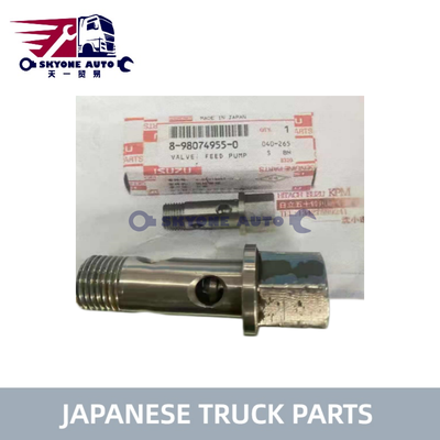 Pièces de camion japonaises Pompe d'alimentation Valve 8980749550 8-98074955-0 pour camion ISUZU NPR71 NQR75 4HK1 6HK1 PIÈCES DE CAMION ISUZU