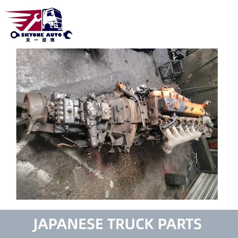 Pièces de camion japonaises moteur UTILISÉ avec transmission à 6 vitesses, bon état pour ISUZU FTR 6BG1 en vente, pièces d'occasion Isuzu