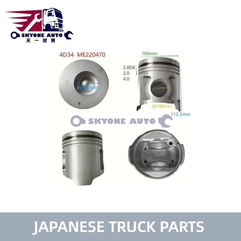 Pièces détachées de camions japonais ME220470 Assy à piston pour MITSUIBISHI CANTER 4D34 4D34T